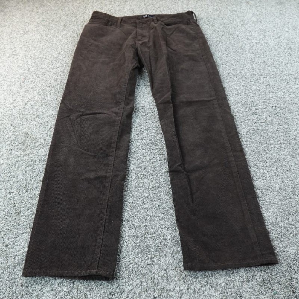 Gap Pants Mens 34X30 Brown Corduroy Straight Five Pocket Jeans Trouser Stretch